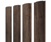 Штакетник Полукруглый Slim с прямым резом 0,45 Print Premium Almond Wood Fresh Центр Кровли