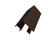 Угол внешний сложный Кликфальц Pro 0,45 PE-Double с пленкой RAL 8017 шоколад (2м) Центр Кровли