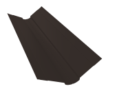 Планка ендовы верхней фигурной 100x100 0,45 Drap-double TX RR 32 темно-коричневый (3м) Центр Кровли
