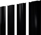 Штакетник М-образный B с прямым резом Grand Line 0,45 Drap TR RAL 9005 черный Центр Кровли