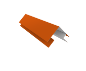 Планка угла внешнего сложная Кожуха сегментного 0,45 PE с пленкой RAL 2004 оранжевый (1,0м) Центр Кровли