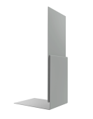 Планка приемная оконная 0,45 PE с пленкой RAL 9006 бело-алюминиевый (2м) Центр Кровли