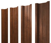 Штакетник П-образный В с прямым резом 0,45 Print Premium Golden Wood Fresh TwinColor Центр Кровли