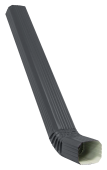 Труба прямоугольная с коленом Vortex 1м RAL 7024 Центр Кровли