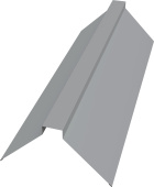 Планка конька плоского 115х30х115 Grand Line 0,45 Drap RAL 7004 сигнальный серый (3м) Центр Кровли