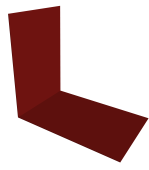 Планка снегозадержания усиливающая 0,5 Satin с пленкой RAL 3011 коричнево-красный (2м) Центр Кровли