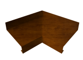 Угол отлива внутренний 70 0,4 Print Premium с пленкой Golden Wood Intense FTC Центр Кровли