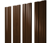 Штакетник Twin с прямым резом 0,45 Print Elite Choco Wood TwinColor Центр Кровли