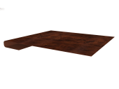Планка завершающая 0,45 Print Elite Cherry Wood TwinColor (3м) Центр Кровли