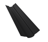 Планка ендовы верхней фигурной 70x70 0,5 Velur X RAL 9005 черный (3м) Центр Кровли