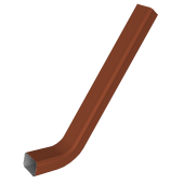 Труба гофрированная Vortex Lite 76х102х1000мм с коленом PE RAL 8004 терракота Центр Кровли