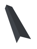 Планка на коньковый аэратор 30х20 Grand Line Фартук S8 0,5 Сатин матовый ТХ RAL 7024 мокрый асфальт (2м) Центр Кровли