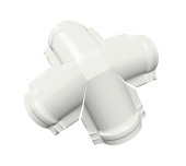 Четверник конька малого полукруглого 0,5 Satin с пленкой RAL 9003 сигнальный белый Центр Кровли