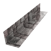 Угол внутренний 70х70 0,45 Print Elite Fine Stone TwinColor (3м) Центр Кровли