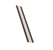 Крепежная планка жалюзи Milan, Milan Slim, Tokyo 0,5 Drap RAL 8017 шоколад (2,5м) Центр Кровли