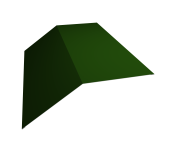 Планка конька плоского 190х190 0,45 PE с пленкой RAL 6002 лиственно-зеленый (3м) Центр Кровли