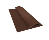 Планка финишная БХ new 0,45 Print Elite Choco Wood TwinColor (3м) Центр Кровли