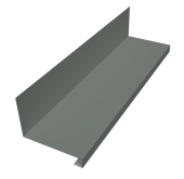 Планка примыкание нижнее к трубе фальц 0,45 PE с пленкой RAL 7005 мышино-серый (3м) Центр Кровли