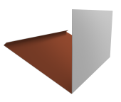 Планка примыкание верхнее к трубе фальц Grand Line 0,5 Satin Matt TX RAL 8004 терракота (3м) Центр Кровли