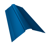 Планка конька фигурного 150x150 0,45 PE lite с пленкой RAL 5005 сигнальный синий (2м) Центр Кровли
