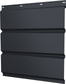 Софит металлический Классик Grand Line без перфорации 0,5 Drap TX с пленкой RAL 7024 мокрый асфальт Центр Кровли