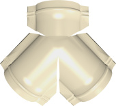 Тройник Y конька полукруглого Grand Line 0,5 Сатин с пленкой RAL 1015 светлая слоновая кость Центр Кровли