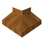 Угол отлива внешний 70 0,45 Print-Double Elite с пленкой Golden Wood Центр Кровли