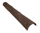 Комплект Конек полукруглый тройной для композитной черепицы Grand Line брауни (1,16м) (10 штук) Центр Кровли