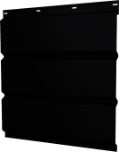 Софит металлический Классик Grand Line полная перфорация 0,5 Drap с пленкой RAL 9005 черный Центр Кровли