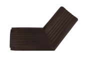 Колено трубы гофрированное боковое левое Vortex Lite 76х102мм Matt RR 32 темно-коричневый Центр Кровли