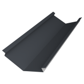 Планка ендовы нижней для композитной черепицы 140х140 0,5 PE с пленкой RAL 7024 мокрый асфальт (2м) Центр Кровли