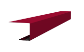 Планка завершающая фальц 0,45 PE с пленкой RAL 3003 рубиново-красный (2м) Центр Кровли