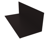 Планка примыкания 130х160мм 0,45 Drap TX RAL 9005 черный (3м) Центр Кровли