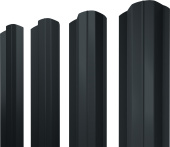 Штакетник М-образный B фигурный Grand Line 0,5 PurLite Matt RAL 7016 антрацитово-серый Центр Кровли