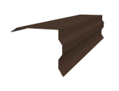 Планка торцевая фигурная 100х85 Grand Line 0,5 Атлас с пленкой RAL 8017 шоколад (3м) Центр Кровли