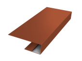 J-Профиль 12мм 0,5 Satin Matt RAL 8004 терракота (3м) Центр Кровли