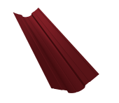 Планка ендовы верхней фигурной 70x70 0,45 Drap RAL 3005 красное вино (3м) Центр Кровли
