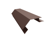 Планка угла внешнего сложного 135 градусов Блок-Хаус новый Grand Line 0,5 Velur RAL 8017 шоколад (3м) Центр Кровли