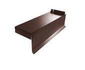 Планка торцевая сегментная Квадро профи Grand Line Правая стартовая 0,5 PurLite матовый RAL 8017 шоколад Центр Кровли
