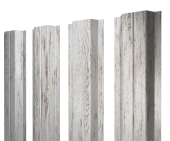 Штакетник П-образный A с прямым резом 0,45 Print Elite Snow Wood TwinColor Центр Кровли