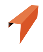 Планка торцевая фасадная фальц 65мм 0,45 PE с пленкой RAL 2004 оранжевый (2м) Центр Кровли