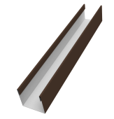Стойка жалюзи Milan Slim 0,5 Satin Matt RAL 8017 шоколад (3м) Центр Кровли