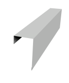 Планка торцевая фасадная фальц 65мм 0,45 Drap TX RAL 7047 телегрей 4 (2м) Центр Кровли