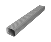 Труба гофрированная Vortex Lite 76х102х1000мм PE RAL 9006 бело-алюминиевый Центр Кровли