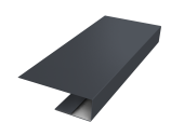 J-Профиль 12мм 0,5 Satin Matt RAL 7024 мокрый асфальт (3м) Центр Кровли