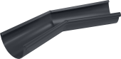 Угол желоба внутренний 135 гр 125 мм Matte PU RAL 7024 Центр Кровли