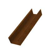 Стойка жалюзи Milan,Tokyo 0,45 Print Elite Golden Wood TwinColor (1,8м) Центр Кровли