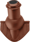Элемент коньковый Krovent Pipe-Cone 125 изолированный (вентиляция помещений) красно-коричневый Центр Кровли