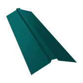 Планка конька прямоугольного 115х30х115 0,45 PE с пленкой RAL 5021 водная синь (3м) Центр Кровли