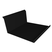 Планка примыкания нижняя 20х122х260х15 0,45 Drap-double TX RAL 9005 черный (3м) Центр Кровли